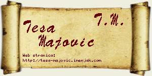Teša Majović vizit kartica